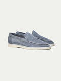 Monaco Suede Loafer – Men’s Blue Grey Suede Slip-On Shoe