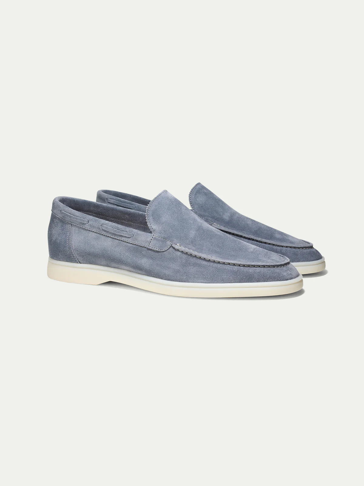 Monaco Suede Loafer – Men’s Blue Grey Suede Slip-On Shoe