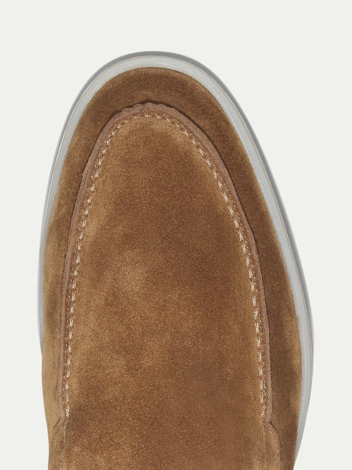 Capri Suede Loafer –  Men’s Slip-On Shoe in Tan Suede